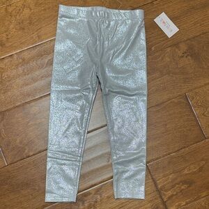 NWT Size 6-9M Garanimals Shimmering Silver Leggings